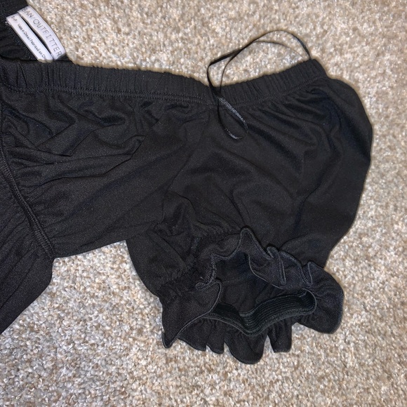 Urban outfitters black tie front cropped top size small - Picture 4 of 5